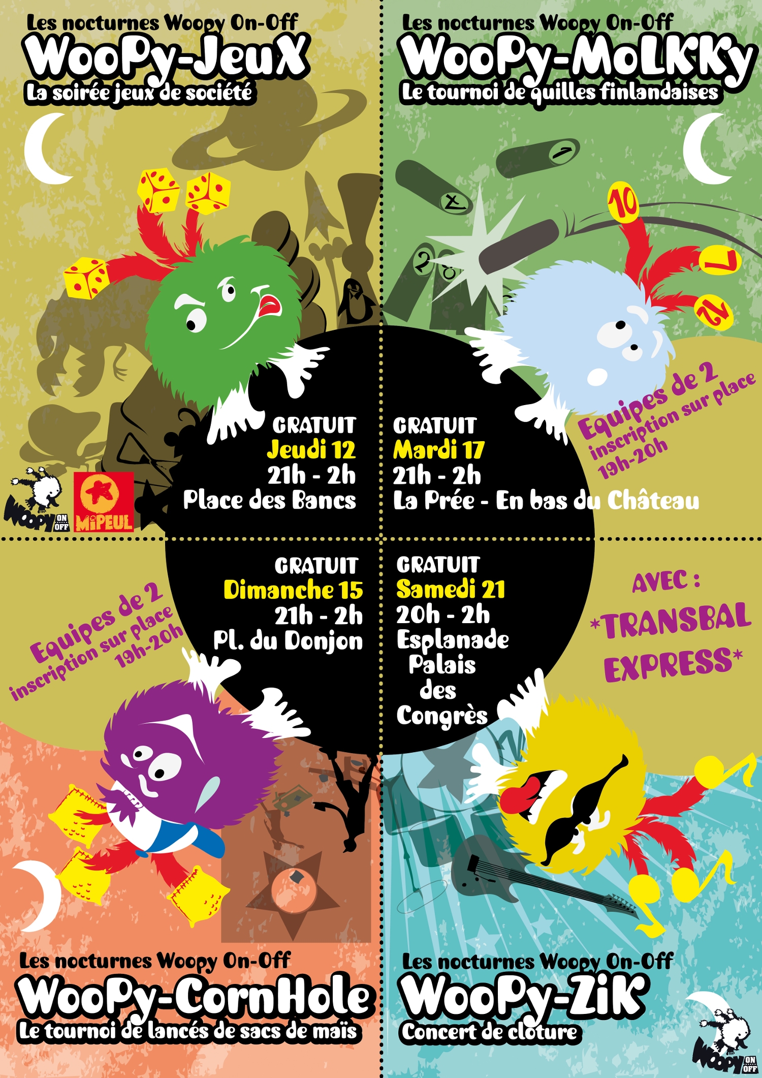 Affiche animations Woopy On Off 2018